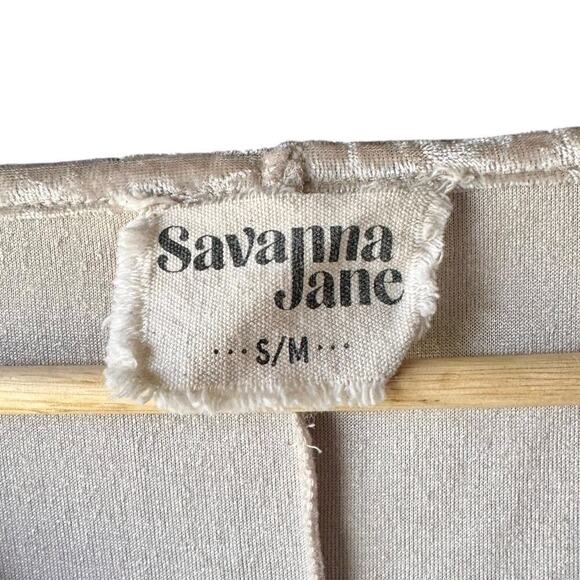 Savanna Jane Forever Wanted Floral Embroidered Crushed Velvet Boxy Top S / M - Picture 6 of 6